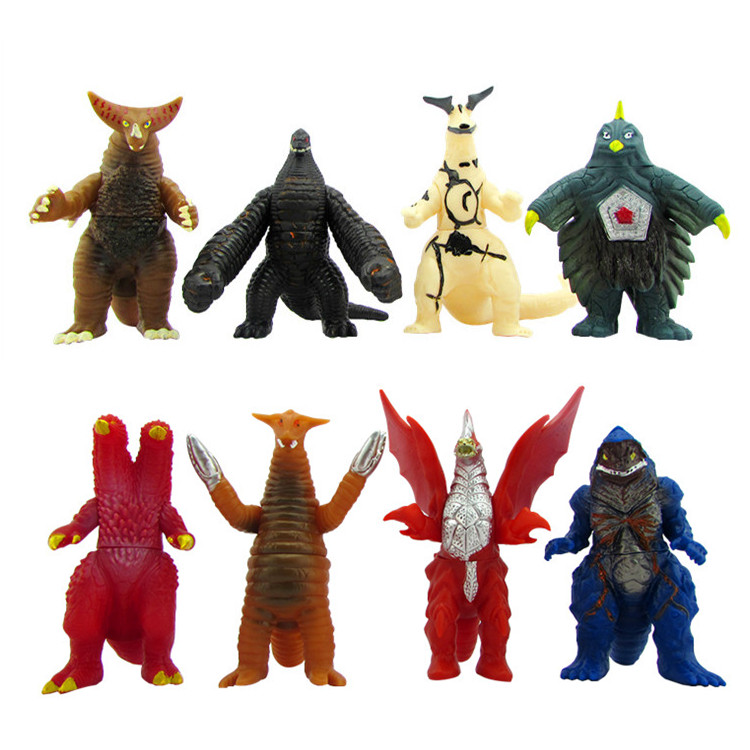 银河软胶怪兽玩具哥莫拉贝蒙斯坦双头鸟萨德拉怪兽集合套装