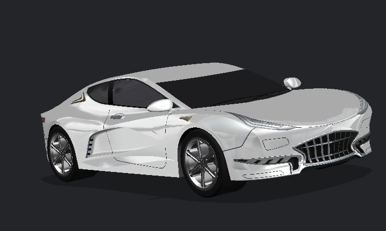 轿跑汽车UG车模图纸3D三维轿车模型外观曲面学习资料素材文件