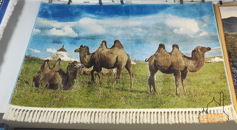新疆民族特色布达拉宫挂毯壁毯挂画新疆风情装饰画挂饰骆驼