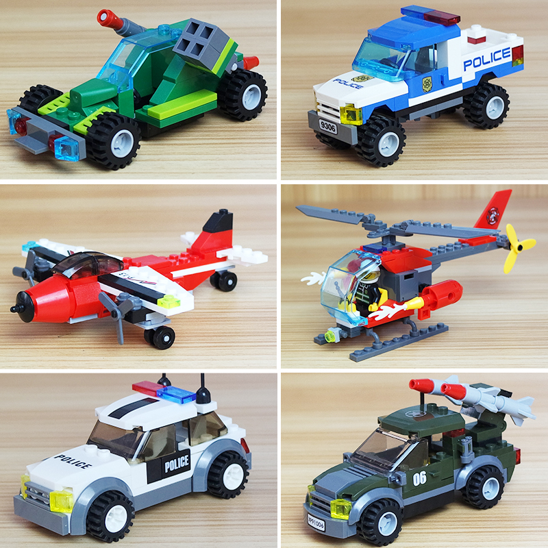 儿童小积木益智拼装玩具飞机汽车男孩子5-6-7-9岁生日礼物8简单