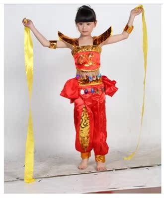 演哪咤 造演出服服 学生表 舞台儿童古装型武术服装练功服舞蹈