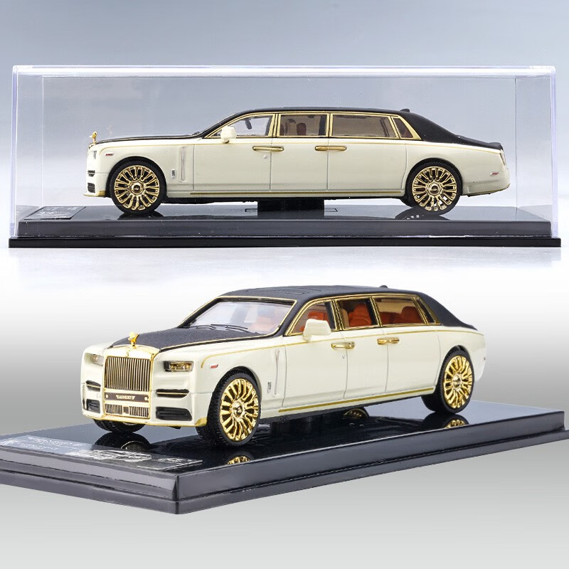SC车模1:64小比例车模劳斯莱斯幻影加长版合金仿真车模型收藏摆件