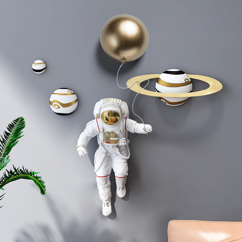 宇航员儿童房墙面装饰玄关卧室床头挂饰太空人客厅电视背景挂件