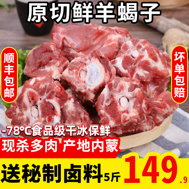 内蒙羊蝎子生鲜新鲜带肉品牌羊脊骨整箱冷冻生羊肉火锅食材5斤装