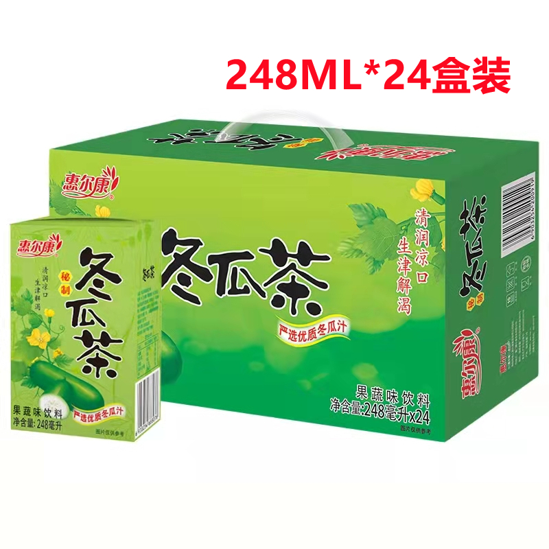 24盒装惠尔康冬瓜茶植物凉茶饮料菊花茶芦柑果汁夏日消暑饮品整箱