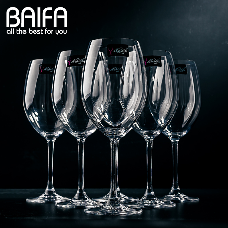 欧式创意透明家用水晶玻璃红酒杯 6只礼盒套装杯子高脚杯葡萄酒杯