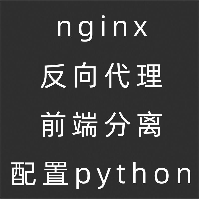 nginx反向代理 前后端分离 二级目录域名配置 问题解决 python