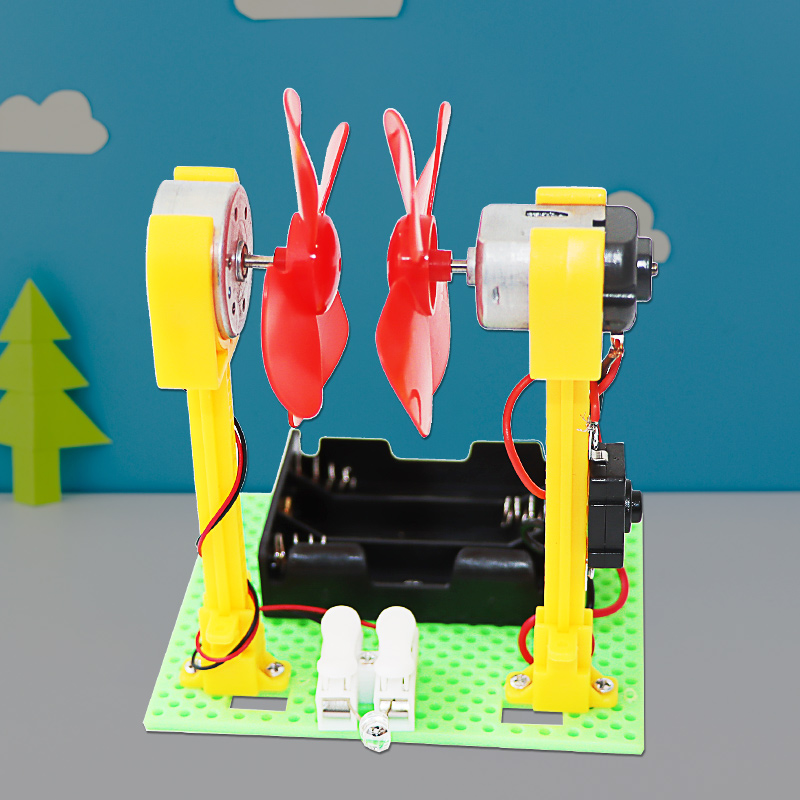 自制风能风力发电机 科技小制作stem教具 中小学生科学实验材料包
