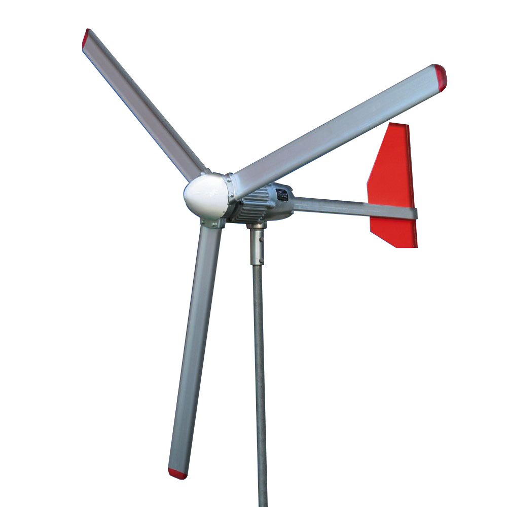 1KW铝合金家用小型风力发电机 微型立式12V24V风光互补海岛屋顶