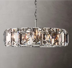 后现代简约个性创意北欧客厅灯餐厅美式别墅卧室轻奢圆形水晶吊灯